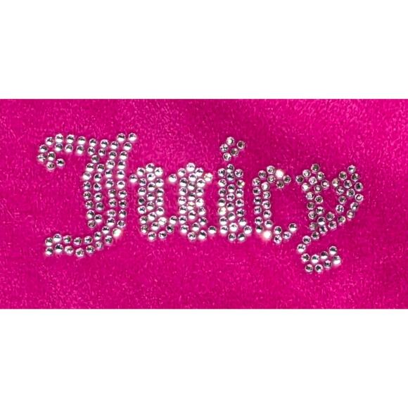 Juicy Couture Velour Hoodie Jacket Lounge Athleisure Zip Up Rhinestone Logo XL - Picture 2 of 7
